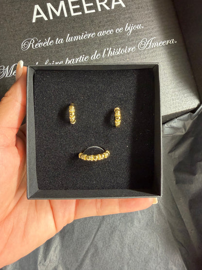 Parure Nuraj - Boucles d’oreilles & Bague